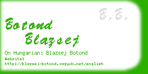 botond blazsej business card